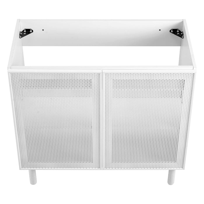 36-Inch Livana Freestanding Vanity Cabinet by Modway – Matte Metal Bathroom Base Only, Sink Not Included
