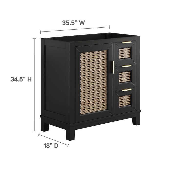 36-Inch Bobby Bathroom Vanity Cabinet – Minimalist Solid Wood Base for Countertop Sink