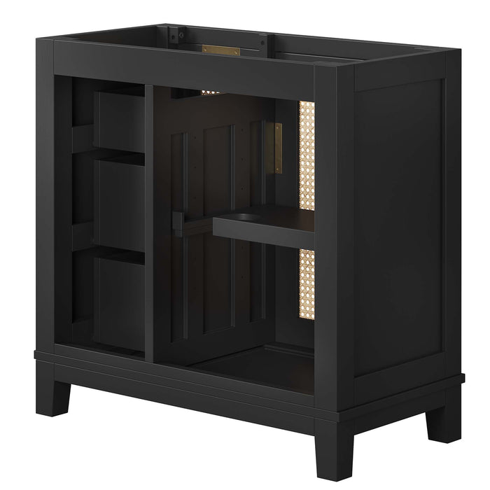 36-Inch Bobby Bathroom Vanity Cabinet – Minimalist Solid Wood Base for Countertop Sink
