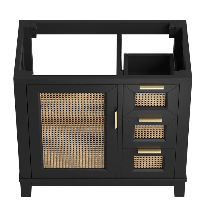 36-Inch Bobby Bathroom Vanity Cabinet – Minimalist Solid Wood Base for Countertop Sink