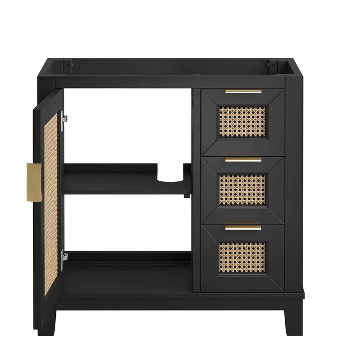 36-Inch Bobby Bathroom Vanity Cabinet – Minimalist Solid Wood Base for Countertop Sink