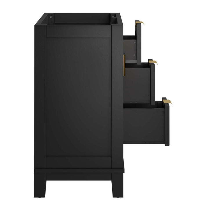 36-Inch Bobby Bathroom Vanity Cabinet – Minimalist Solid Wood Base for Countertop Sink
