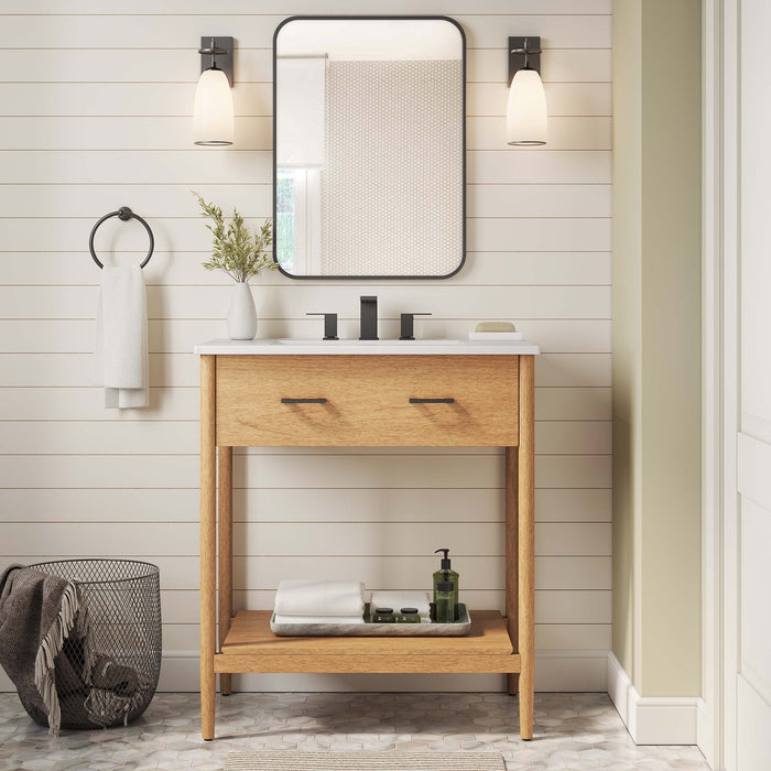 30-Inch Libra MDF Bathroom Vanity – Modern Look with Hidden Storage