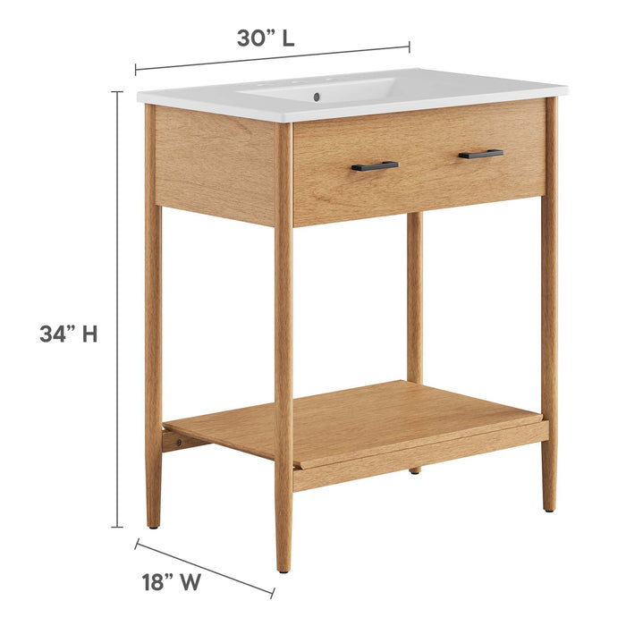 30-Inch Libra MDF Bathroom Vanity – Modern Look with Hidden Storage