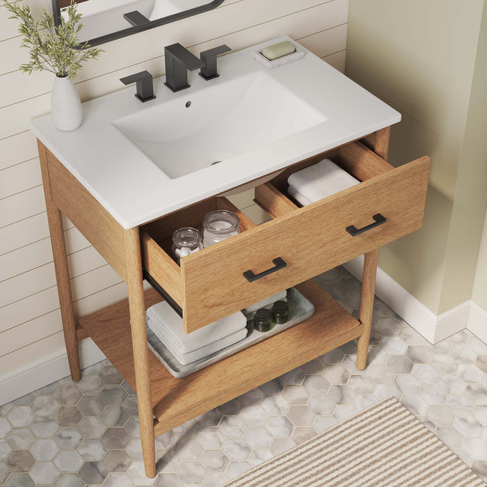 30-Inch Libra MDF Bathroom Vanity – Modern Look with Hidden Storage