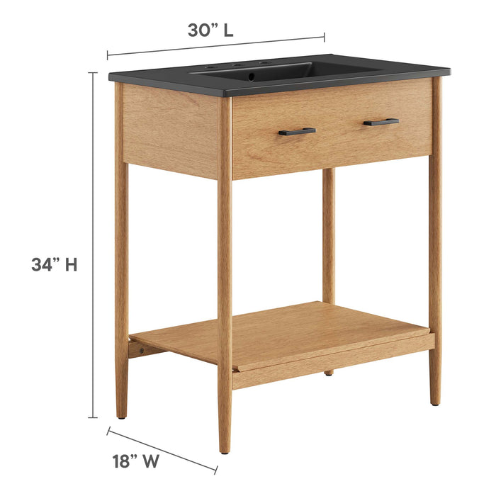 30-Inch Aries Vanity – Modern Cabinet with Hidden Storage with MDF Build