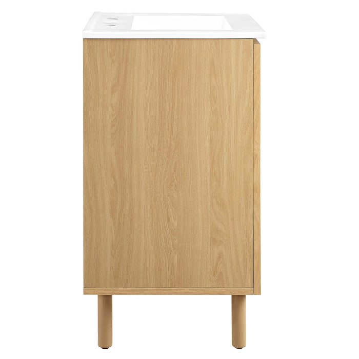 24-Inch Tygo Metal Bathroom Vanity by Modway – Compact Industrial Cabinet with Built-In Resin Basin