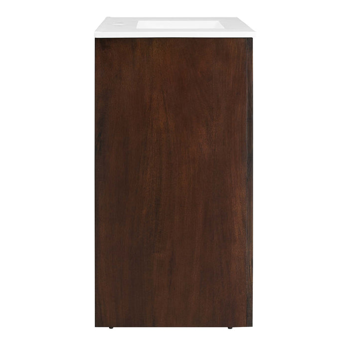 36-Inch Jonco Bathroom Vanity – Minimalist Wood Vanity with Built-In Sink and Soft-Close Doors