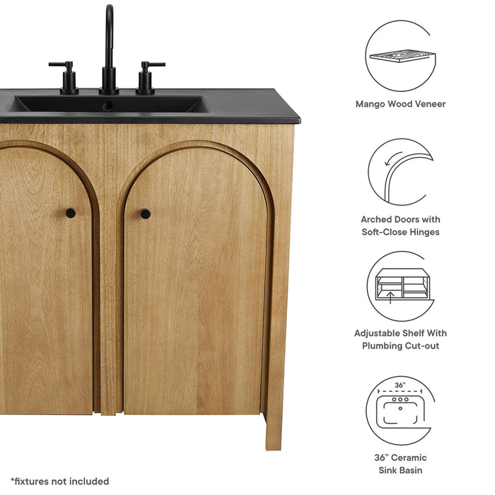 36-Inch Mitch Vanity – Compact Modern Bathroom Cabinet with Sink and Soft-Close Features