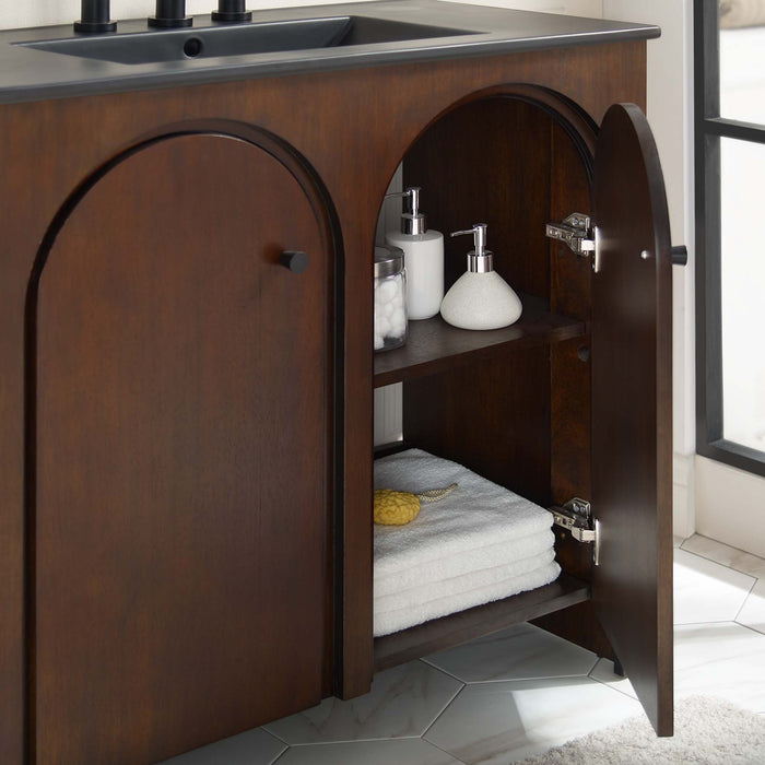 36-Inch Arleana Bathroom Vanity – Wood Frame with Integrated Sink and Storage Drawers