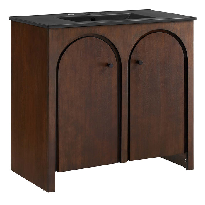 36-Inch Arleana Bathroom Vanity – Wood Frame with Integrated Sink and Storage Drawers