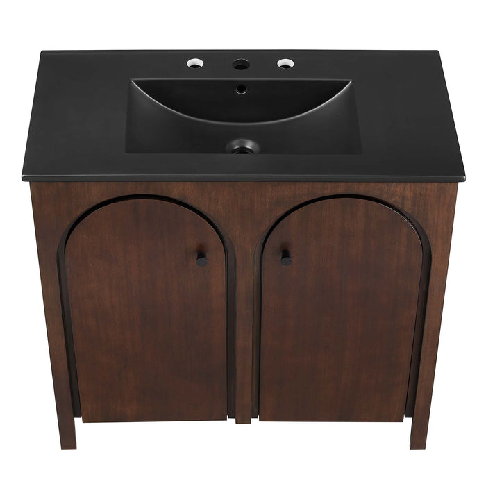 36-Inch Arleana Bathroom Vanity – Wood Frame with Integrated Sink and Storage Drawers