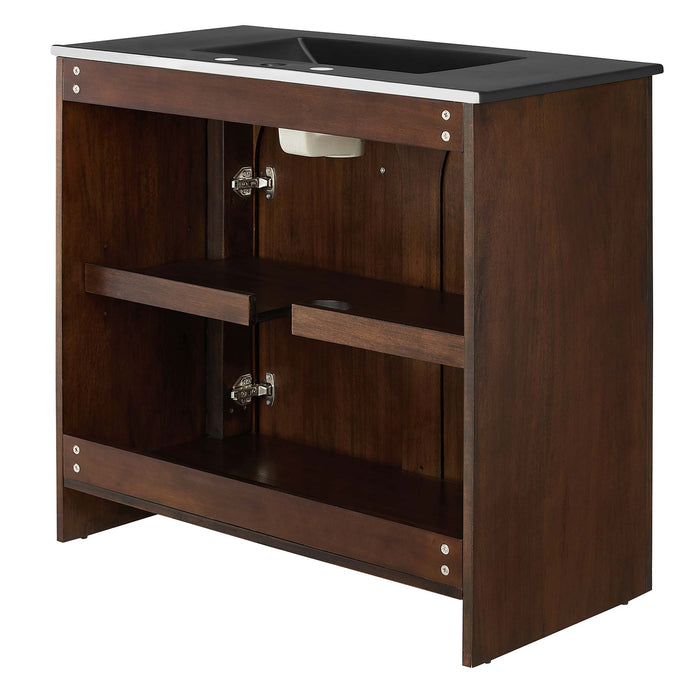 36-Inch Arleana Bathroom Vanity – Wood Frame with Integrated Sink and Storage Drawers