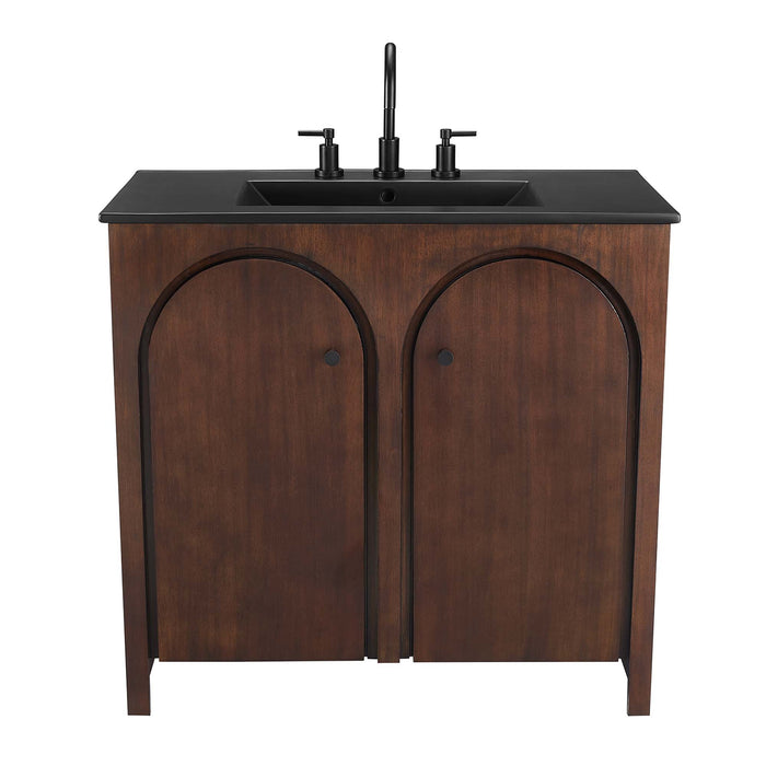 36-Inch Arleana Bathroom Vanity – Wood Frame with Integrated Sink and Storage Drawers