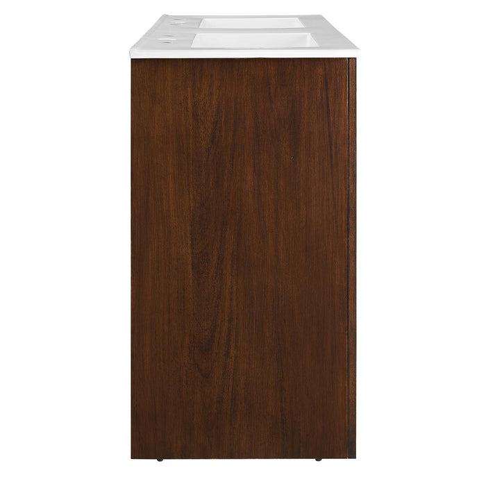 48 Inch Knope Freestanding Bathroom Vanity – Dual Sink Wood Cabinet with Soft-Close Storage
