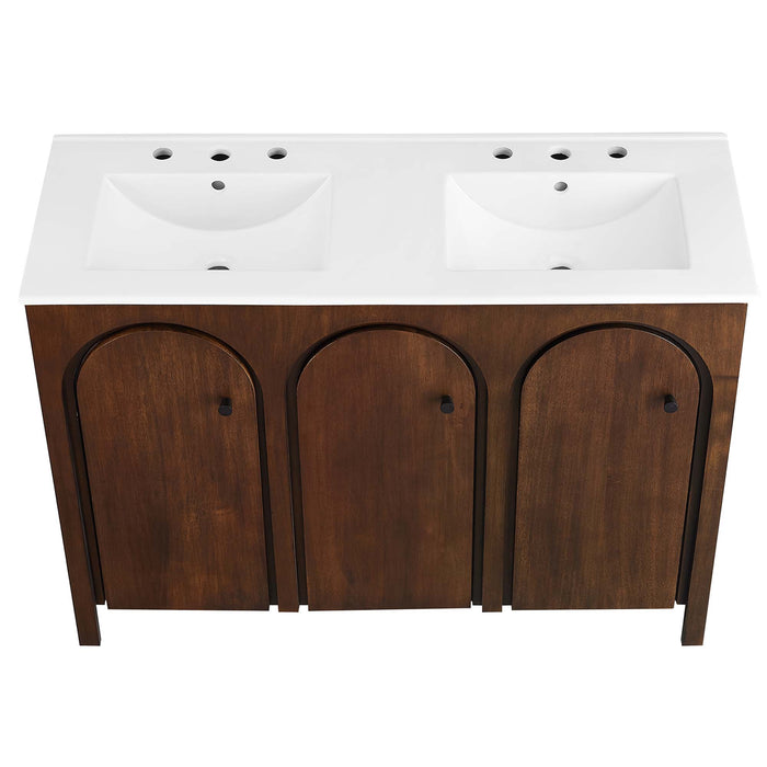 48 Inch Knope Freestanding Bathroom Vanity – Dual Sink Wood Cabinet with Soft-Close Storage