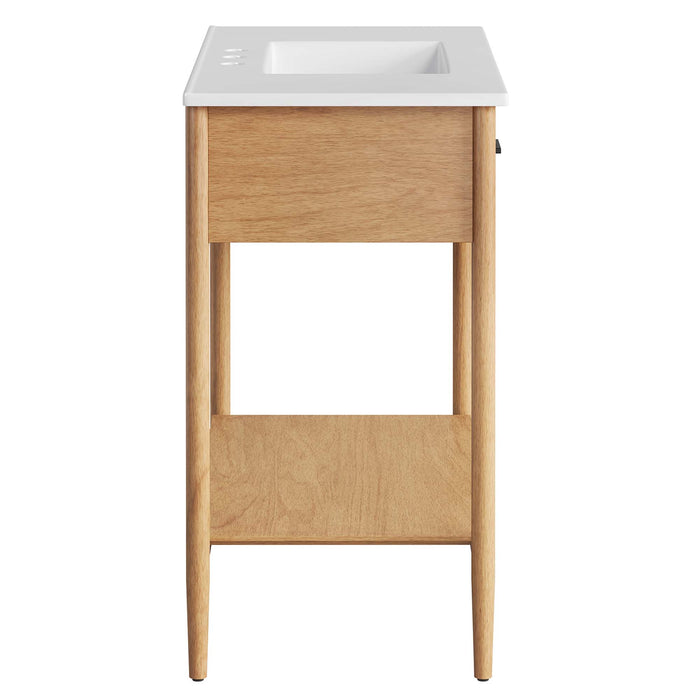 30-Inch Frey Bathroom Cabinet – Minimalist Look with Sink Compatible