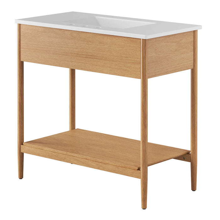 30-Inch Frey Bathroom Cabinet – Minimalist Look with Sink Compatible
