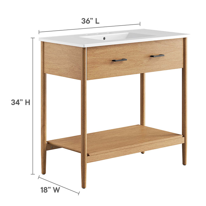 30-Inch Frey Bathroom Cabinet – Minimalist Look with Sink Compatible