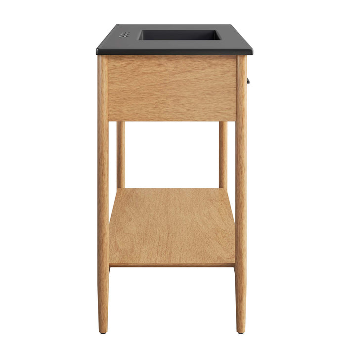 48-Inch Hirst Wood Single Sink Vanity – Modern Design, Sink Not Included