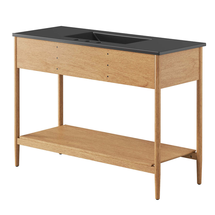48-Inch Hirst Wood Single Sink Vanity – Modern Design, Sink Not Included