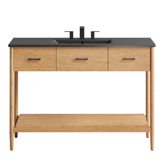48-Inch Hirst Wood Single Sink Vanity – Modern Design, Sink Not Included