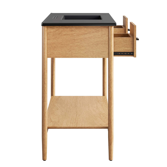 48-Inch Hirst Wood Single Sink Vanity – Modern Design, Sink Not Included