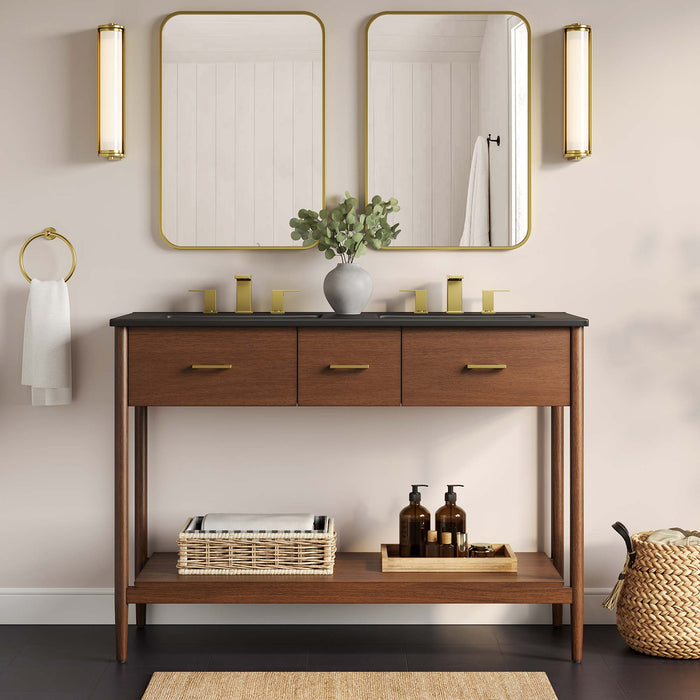 48-Inch Iglehart Laminate Double Vanity – Minimalist Style with Dual Storage