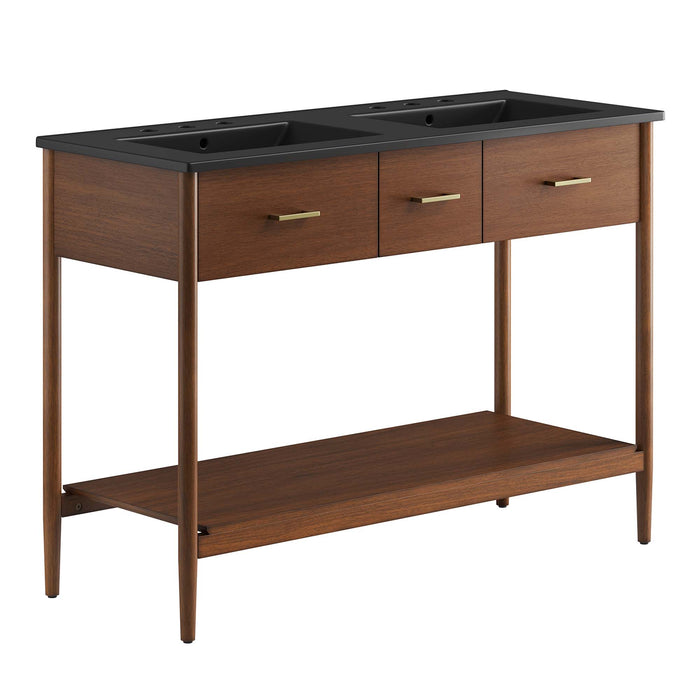 48-Inch Iglehart Laminate Double Vanity – Minimalist Style with Dual Storage