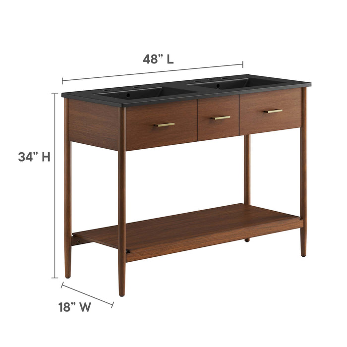 48-Inch Iglehart Laminate Double Vanity – Minimalist Style with Dual Storage