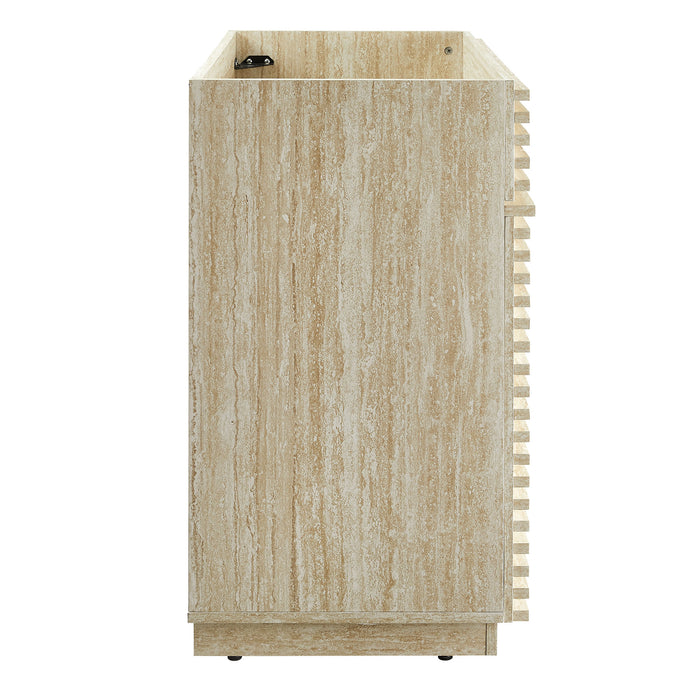 36-Inch Atlantis Bathroom Vanity – Faux Travertine Finish Cabinet, Sink Not Included