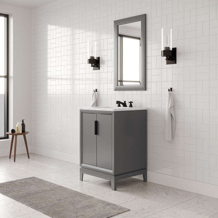 24-Inch Single Sink Marble Vanity Stanza Transitional Style with Included Faucet