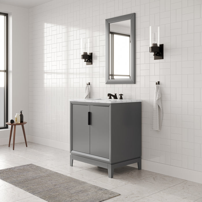 30" Marble Countertop Bathroom Vanity Tamsin Cashmere Grey Undermount Sink with Bronze Classic Faucet