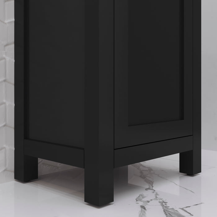 18-Inch Engage Ceramic Integrated Sink Bath Vanity Transitional Espresso with Soft Close Door