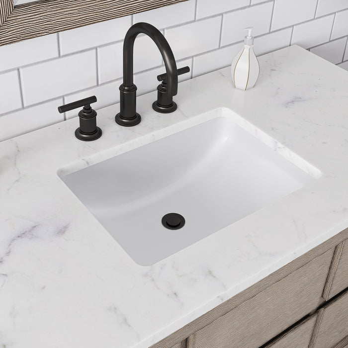 72-Inch Revive Grey Oak Bathroom Vanity Double Undermount Sinks Carrara Marble Fully Assembled with Mirrors