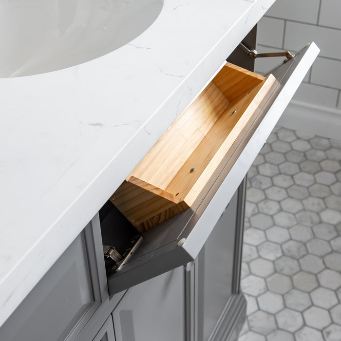 72-Inch Stellar Double Sink Vanity – Chrome Hardware and Waterfall Faucets with Pivot Mirrors