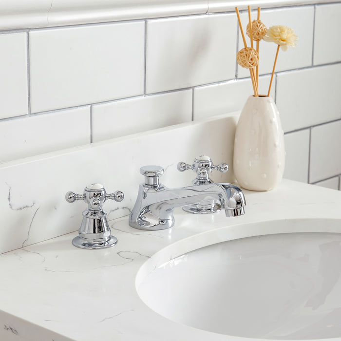 24-Inch Oasis Quartz Single Vanity in Grey – Chrome Hardware & Classic Faucet