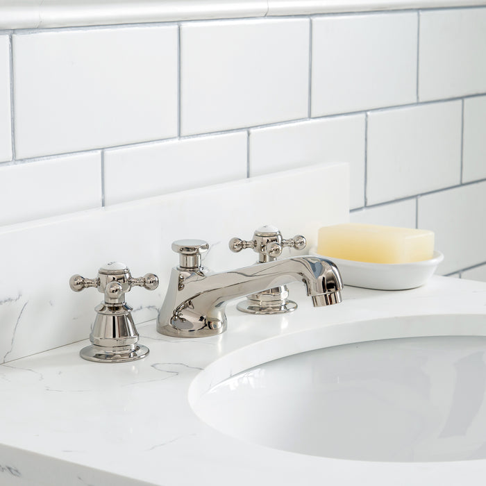 24-Inch Appia Classic Vanity – Pure White Quartz Countertop & Polished Nickel Faucet