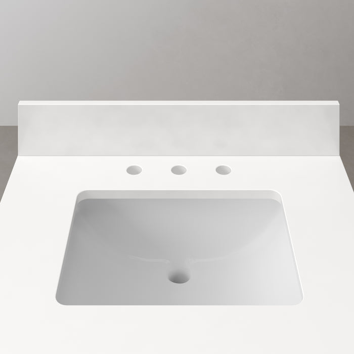 30-Inch Ellison Mango Wood Bathroom Vanity Single Undermount Sink Whitebrook Quartz ORB Faucet Included