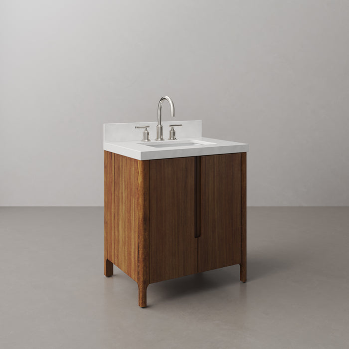 30-Inch Tarin Mango Wood Single Sink Bath Vanity with Chrome Faucet Included