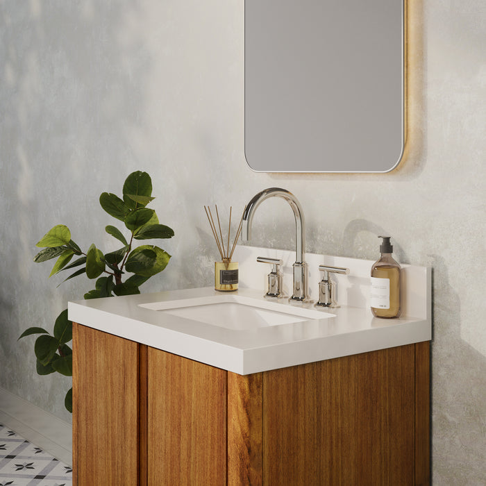 30-Inch Tarin Mango Wood Single Sink Bath Vanity with Chrome Faucet Included