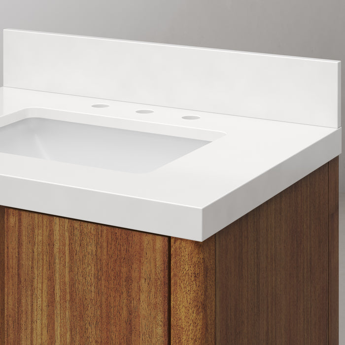 30-Inch Ashby Mango Wood Bathroom Vanity with Single Undermount Sink and Quartz Top