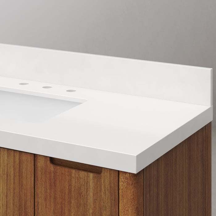 48-Inch Mango Wood Monroe Single Sink Bathroom Vanity with Whitebrook Quartz Countertop