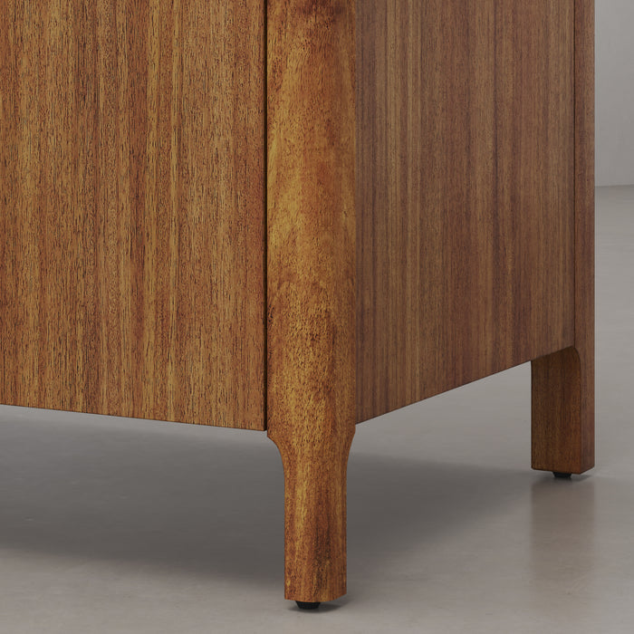 72-Inch Vista Double Sink Mango Wood Bathroom Vanity with Quartz Countertop and Chrome Faucets