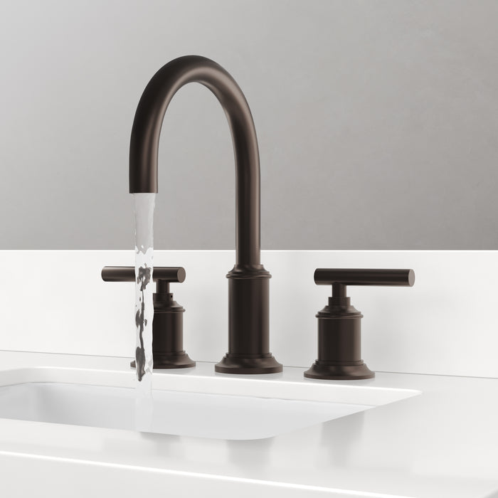 72-Inch Calix Double Sink Vanity in Noir Juglans with 2-Inch Whitebrook Quartz Top & Oil-Rubbed Bronze Faucet