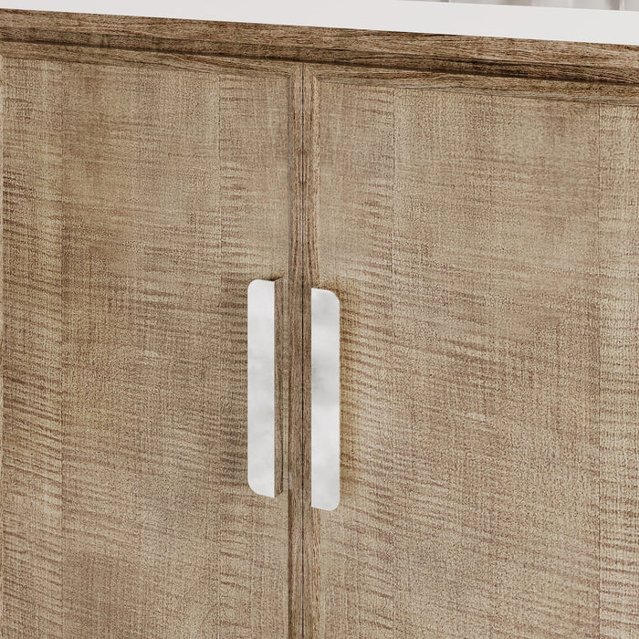 30-Inch Whitebrook Quartz Vanity Ondine Single Sink with Soft Close Doors Lustrous Walnut