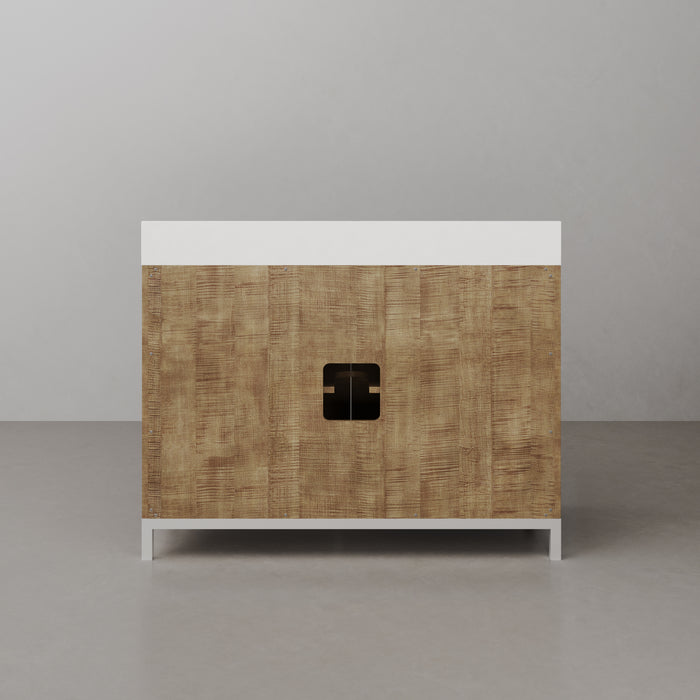 48-Inch Kellan Lustrous Walnut Vanity with Whitebrook Quartz Countertop - Single Sink Bathroom Set
