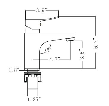 UPC Zivah Faucet – Widespread Oil-Rubbed Look, With Drain
